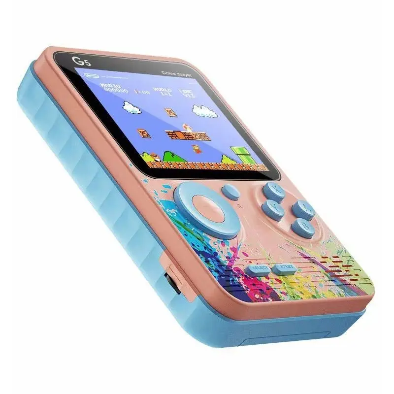 NODIA Konsol Game Genggam Retro G5 / Tetris Mini Arcade / Dengan 500 Game Klasik / Gamepad Portabel Layar 3.0 Inci / Mode Permainan Satu Dan Dua Pemain / Baterai Isi Ulang 1000mAh / Dukungan Untuk Konektivitas TV / Console Machines Gameboy / Gaming Konsol 4