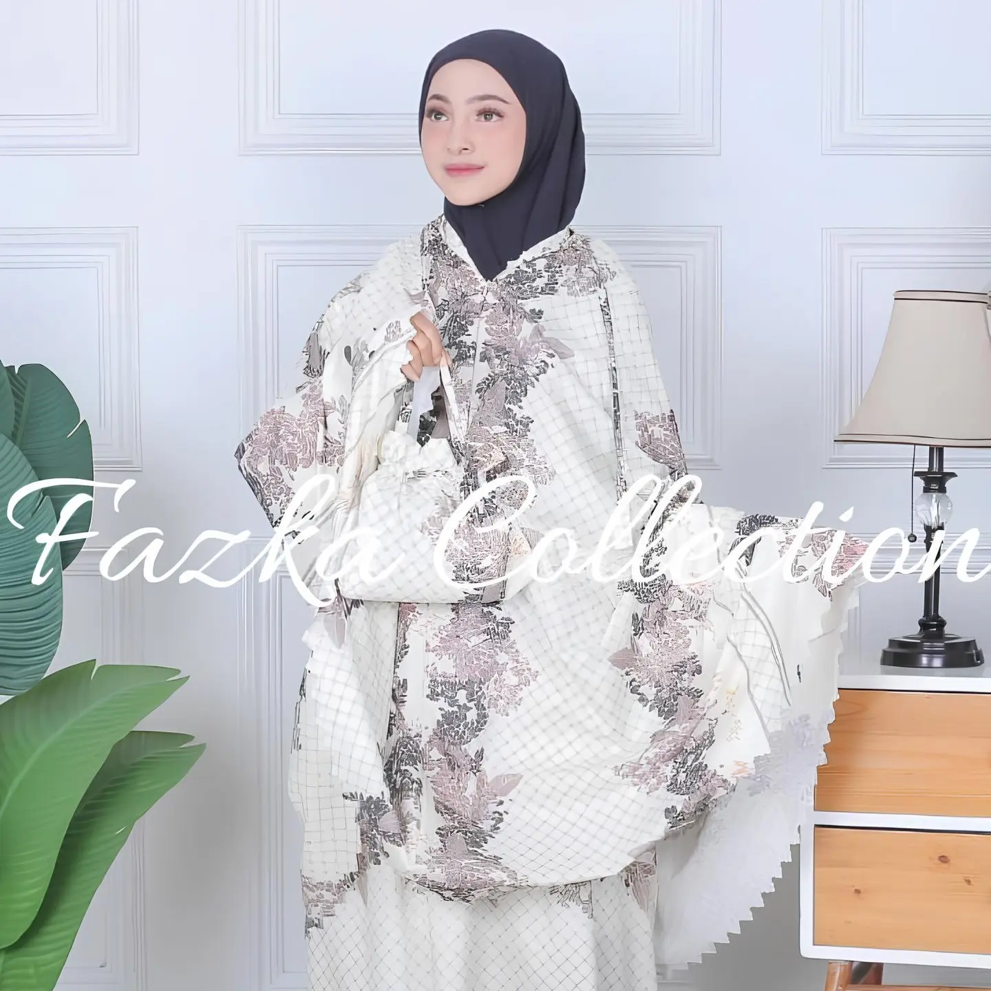 FAZKA - Mukena Shakira Traveling Mini Pouch Mukenah Lasercut Terbaru 2024 Kualitas Premium 2In1