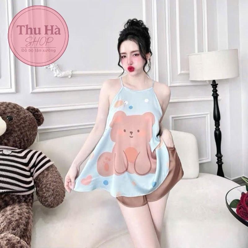 (XẢ HÀNG) Đồ bộ yếm đẹp mềm mịn,in 5D  rõ nét xinh ,quần đùi lưng cao