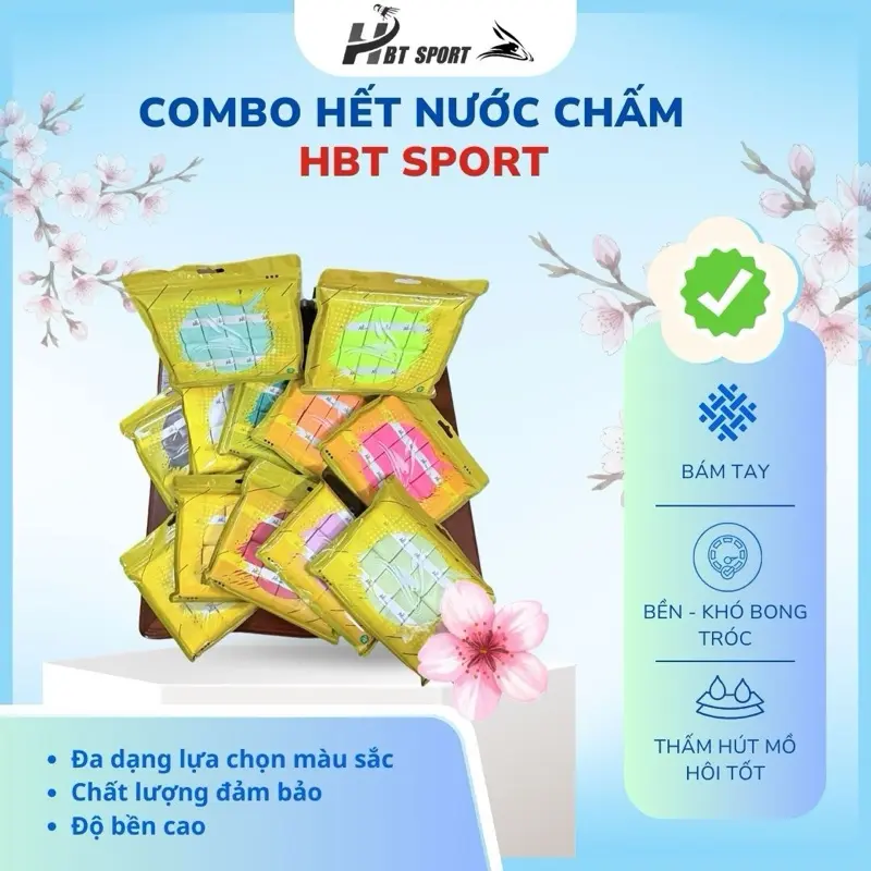 [Combo Hết Nước Chấm] Cuốn cán cầu lông HBT Chính Hãng giá tốt Vợt  Cán Vợt cầu lông,pickleball