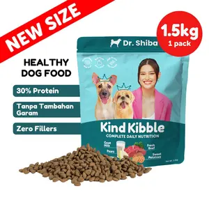 Dr. Shiba Kind Kibble 1.5kg  | | Makanan Anjing Tinggi Protein - Tanpa Garam, Daging Sapi Asli – Nutrisi Lengkap