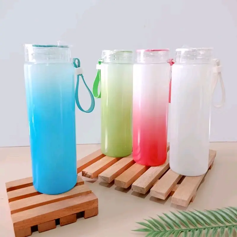 B(B84) BOTOL SLIM WARNA GRADASI TAHAN PECAH Kaca Bottles Kitchenware Water 0