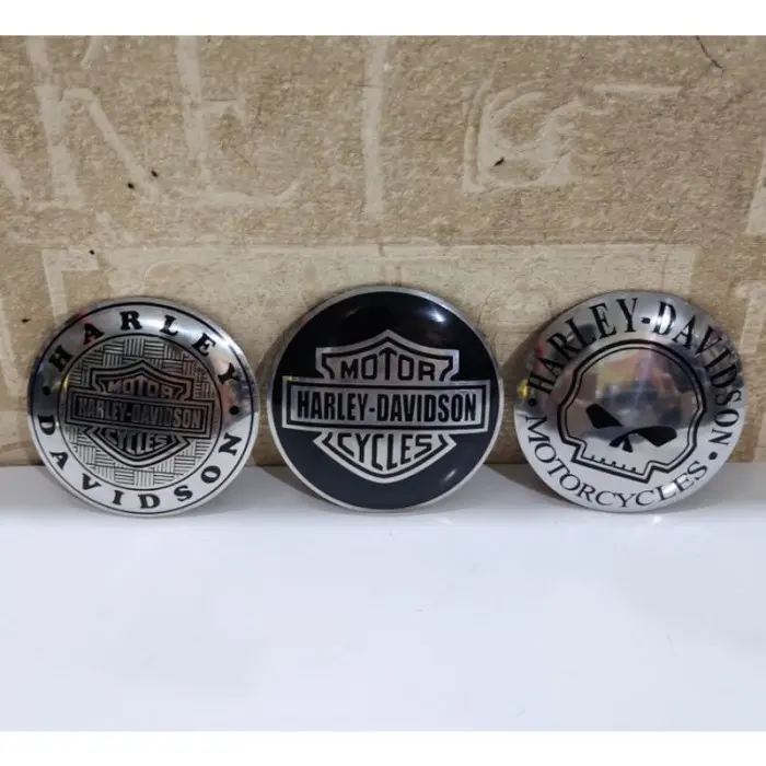 NEW!! Emblem Logo Harley Davidson HD Diameter 8 cm Stainless Anti 2