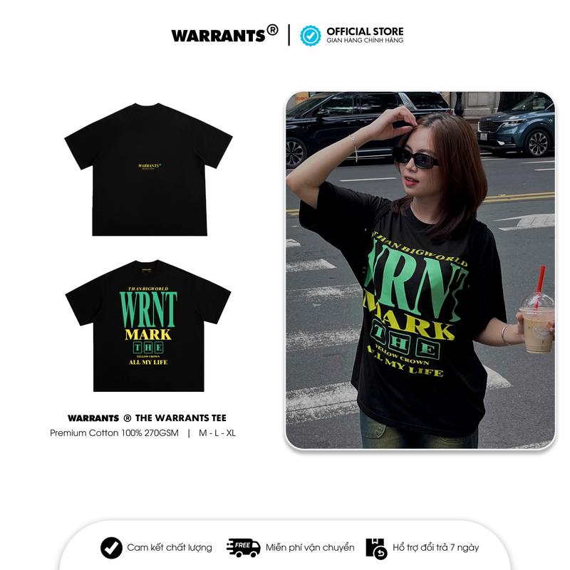 Áo Thun cổ tròn Local Brand WARRANTS Cotton Định Lượng 260 GSM Tay Lỡ Form Rộng Nam Nữ Unisex - Trắng WRNT011 Top Women Nhung aothun basic