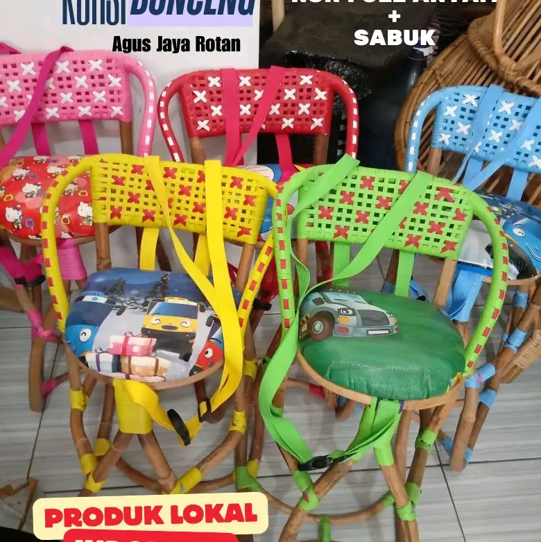 Termurah!!! Kursi Bonceng Anak Motor Matic Rotan Non Full+Sabuk