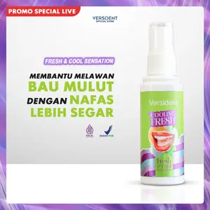 [PROMO LIVE] Mouth Spray Versident Cooling Fresh - Perawatan untuk membantu mengurangi bau mulut, Membantu menyegarkan aroma nafas, Semprotan mulut , pewangi mulut semprot