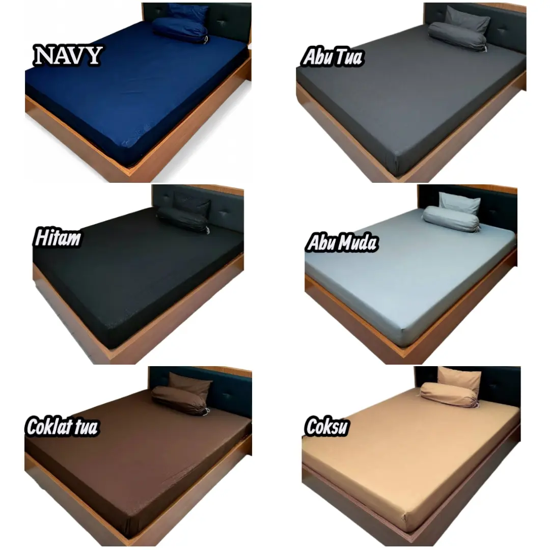 SEPREI POLOS KOMPLIT SARUNG BANTAL GULING 180X200X20 160X200X20 140X200X20 120X200X15 90X200X15