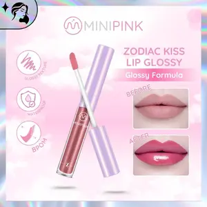 MINIPINK Zodiac Kiss 6 Shades Lip Gloss Waterproof Lipstik Glossy Smooth Longlasting Natural Lipstick MP066