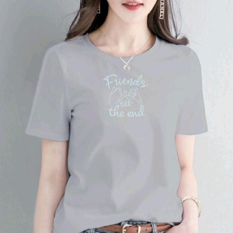 Baju Kaos Distro T-shrit Lengan Pendek Wanita  Kaos Casual Katun Combed30s Premium Quality Lembut Nyaman Tebal Unik Cewek Keren Melar Motif Custom 2