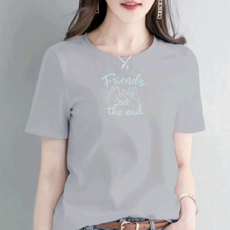 Baju Kaos Distro T-shrit Lengan Pendek Wanita  Kaos Casual Katun Combed30s Premium Quality Lembut Nyaman Tebal Unik Cewek Keren Melar Motif Custom 2