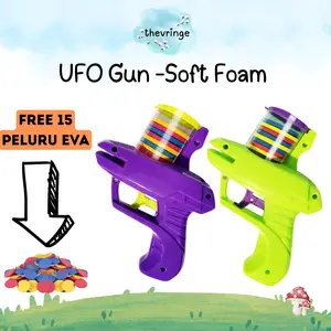 UFO Soft Foam Toy mainan anak laki aman dari busa mainan seru | Tersedia refill peluru Plastik