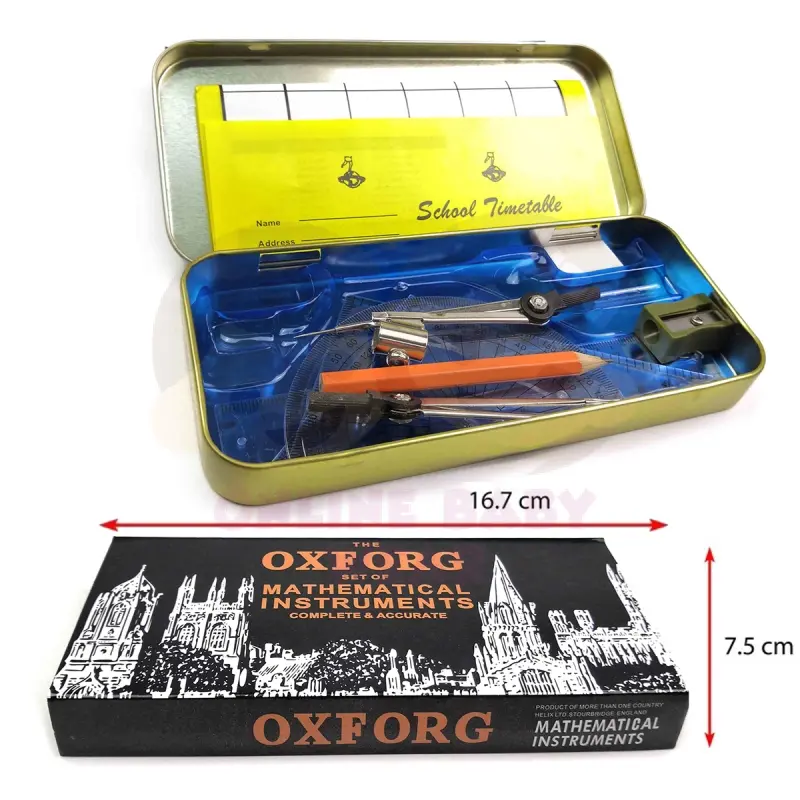 Oxforg Mathematics Instrument / Geometry Sets / Jangka Lukis Office Ruler
