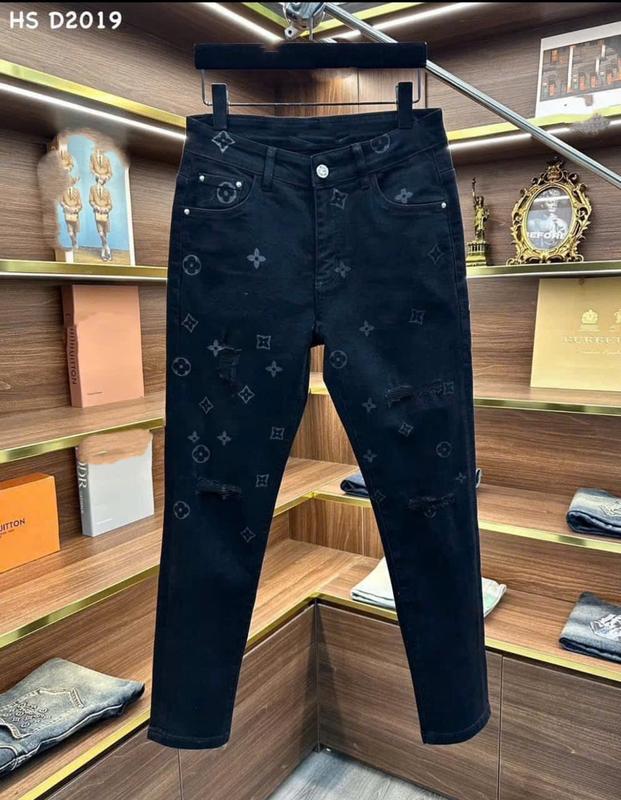 Quần jean nam đen rách in nổi họa tiết 2 mặt trước sau chất co giãn hottrends NEW-BUNZ STORE Menswear Pants