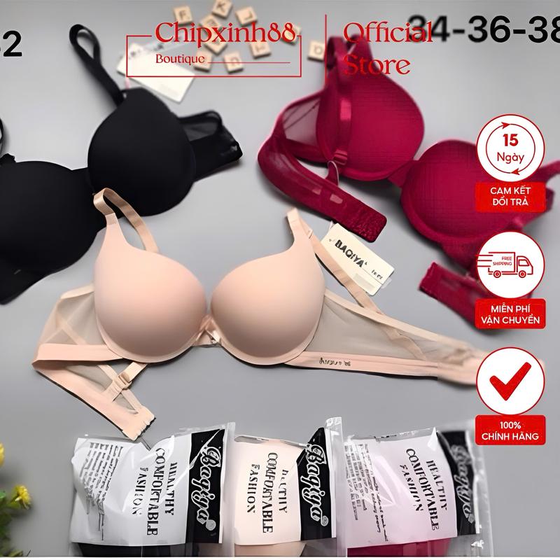  Áo Lót Nữ Siêu Đẩy Và Nâng Ngực K32 Chất Đẹp Phom Tròn Chị Em Ngực Nhỏ Màu Đen Đỏ Da Size 34 36 38 