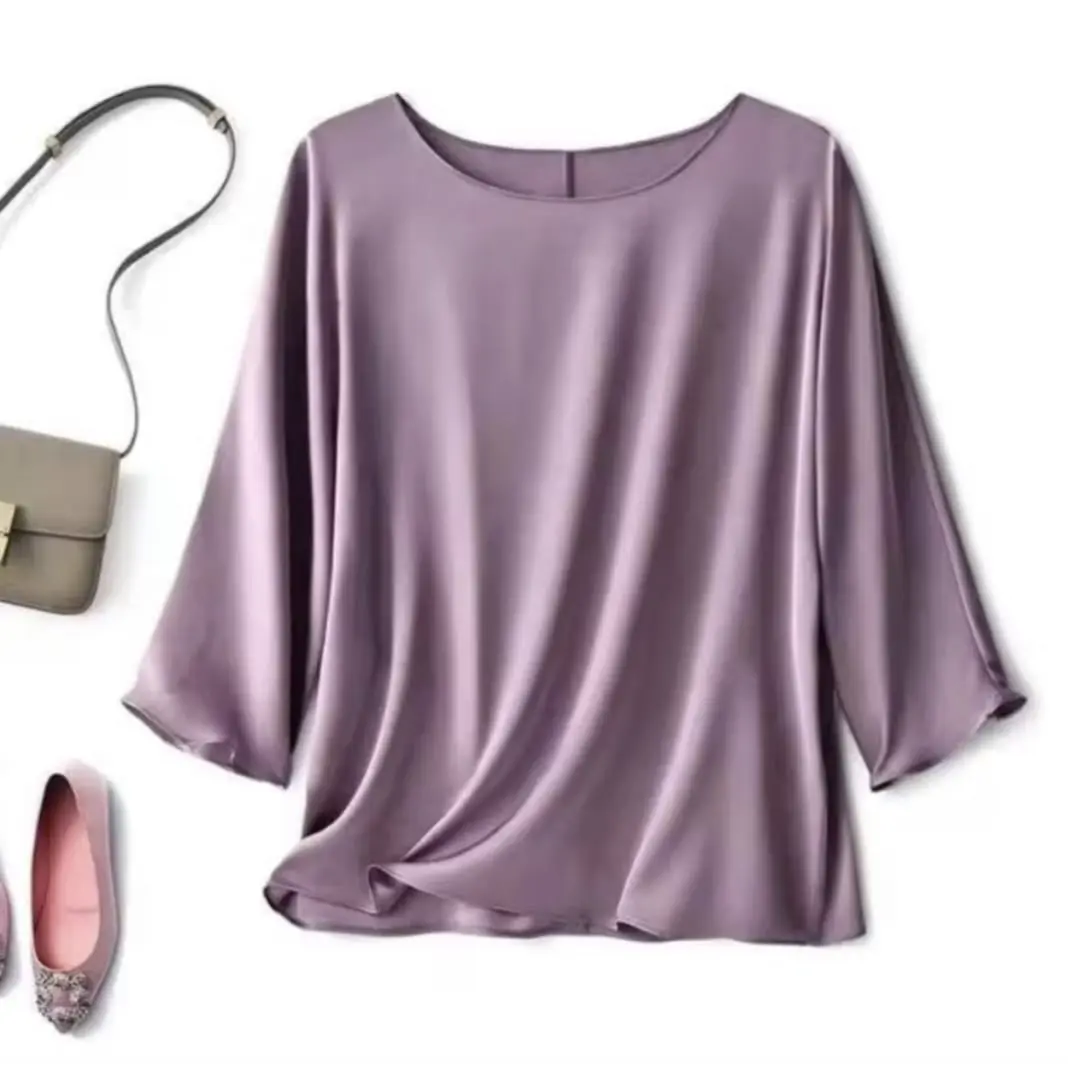 Atasan Wanita Satin Silk Blouse