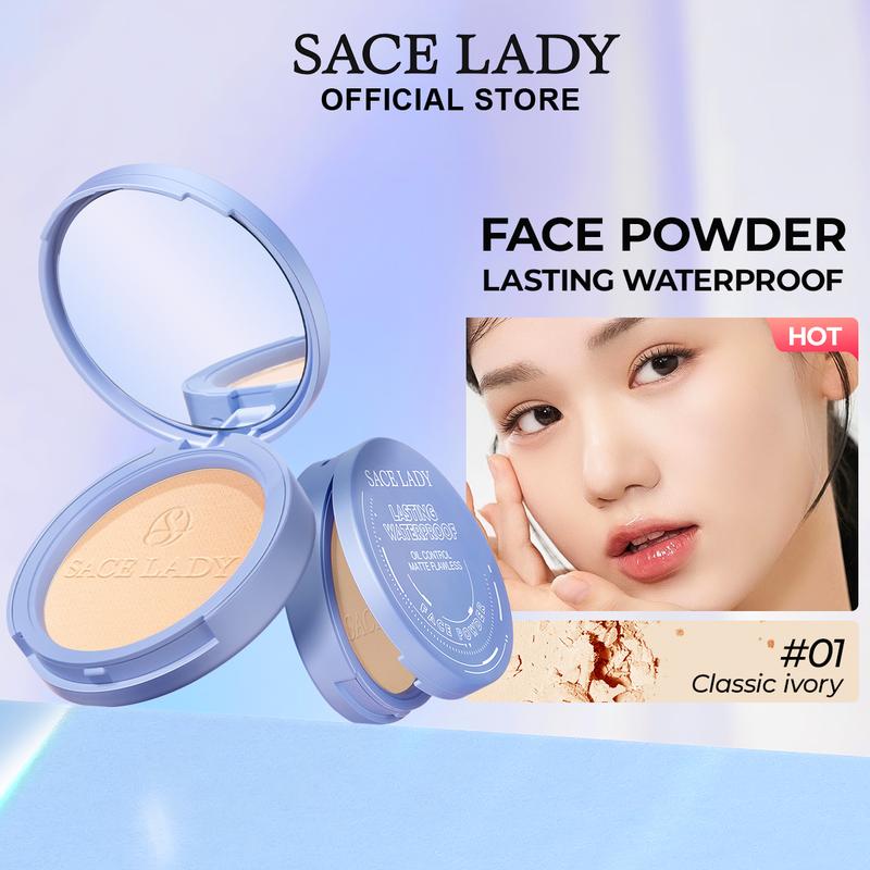   LIVE Phấn phủ dạng nén SACE LADY Phấn phủ kiềm dầu chống thấm nước lâu trôi Trang điểm khuôn mặt 