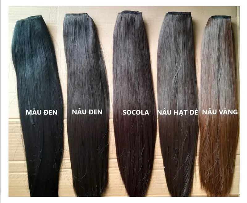 Sét tóc 3 mảnh kẹp thẳng cao cấp, dệt từ tơ hàn quốc hiện đại Women 8