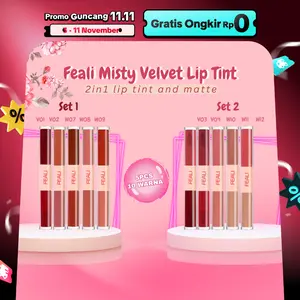 [BPOM] FEALI Lipstik DoubleSense 2 IN 1 Liptint Dual-ended Lipstick ombrelips Liquid Matte lipstik Velvet Tint Lightweight High Pigment Lasting Bibir Ombre