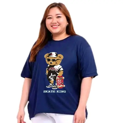 Kaos oversize Paket isi 3 baju Atasan Wanita Tshirt Cewek baju kaos import Hitam 1