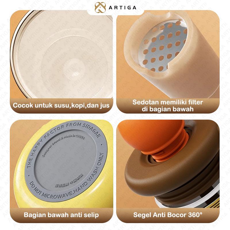 (EXCLUSIVE JORDI ONSU) ARTIGA Tumbler Stainless 550ml Tahan Panas dan Dingin 24 Jam - Anti Selip - Food Grade - Bebas BPA - Ktichenware (EXCLUSIVE JORDI ONSU) ARTIGA Tumbler Stainless 550ml Tahan Panas dan Dingin 24 Jam - Anti Selip - Food Grade - Bebas BPA - Ktichenware