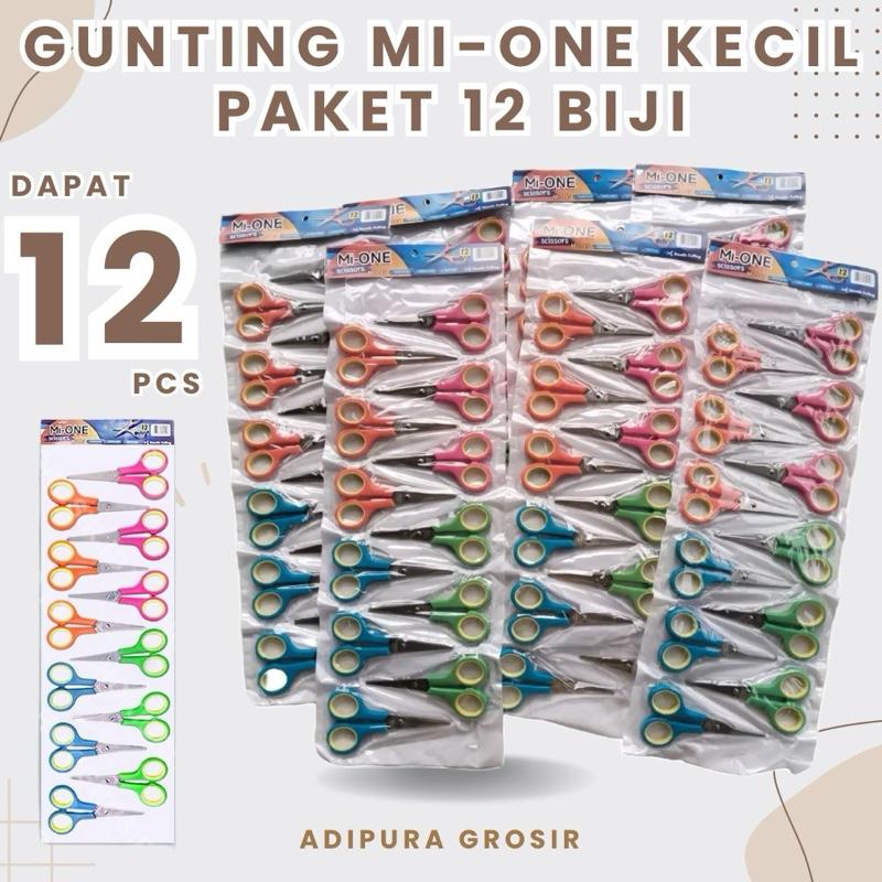 (1 RENTENG) Gunting MI-ONE KECIL Renteng isi 12 PCS - Shop | Tokopedia