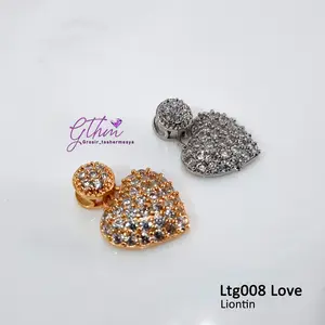 Liontin Love Mata Strawberry keren lucu imut unik ltg008 Gold Perhiasan
