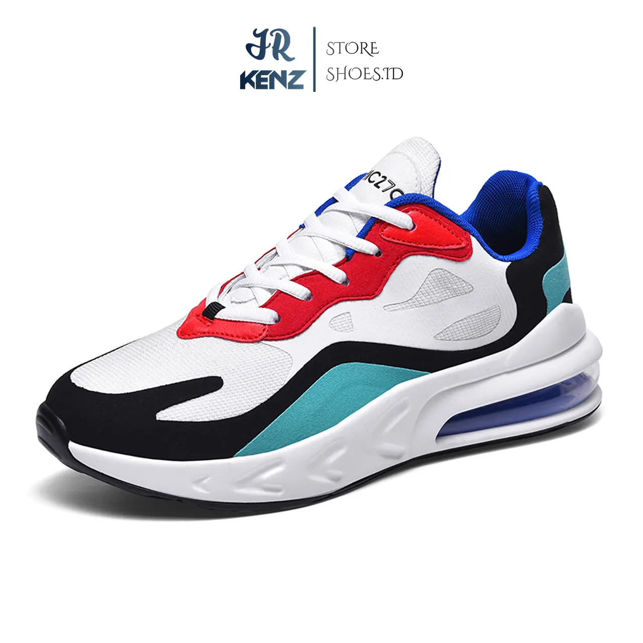 Sepatu Sport GSelf Pria Sneakers Kasual Olahraga Lari Running Ringan Empuk Anti Licin Slip Sepatu Pria Import Putih Merah Olahraga
