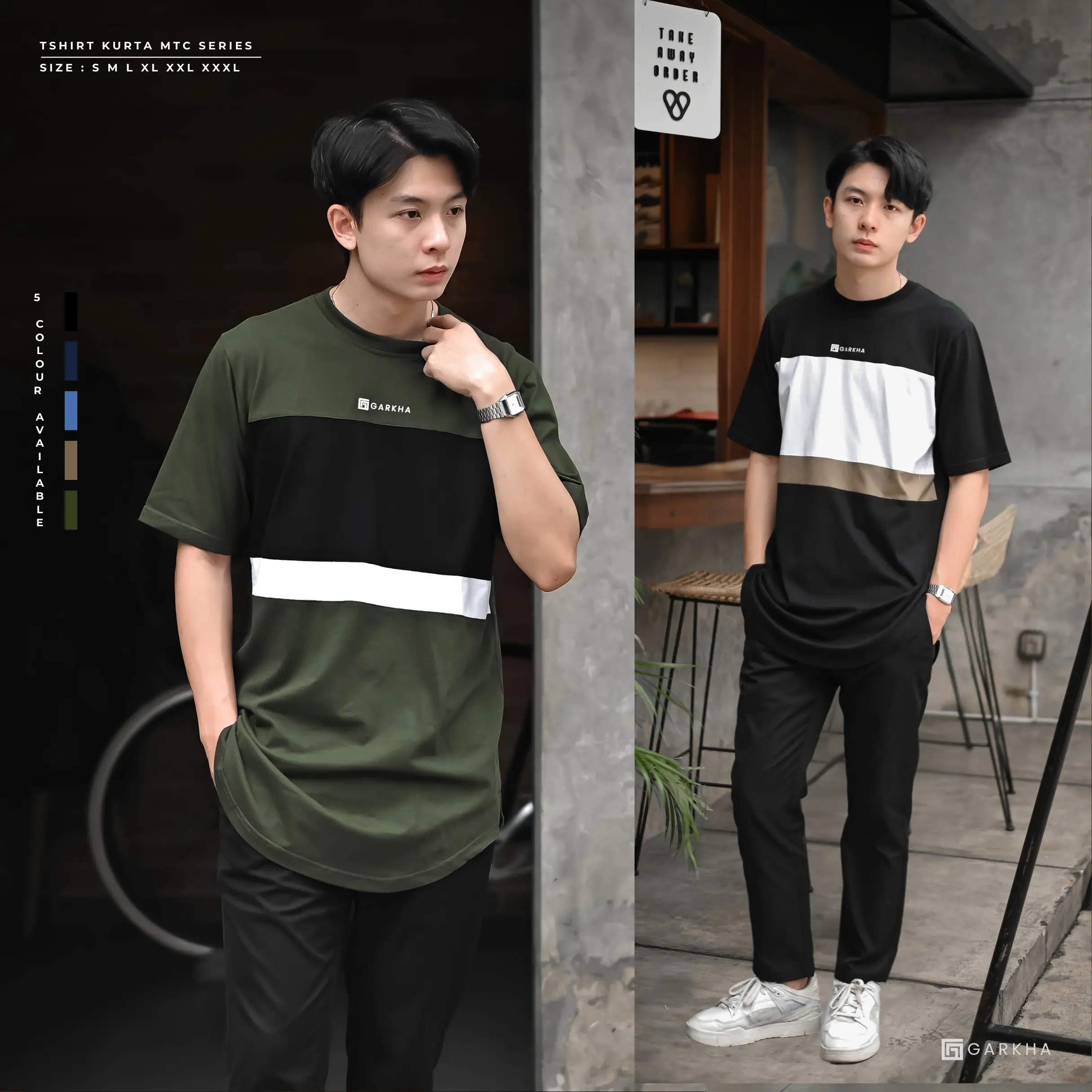 GARKHA Tshirt Kurta Kaos Pria MTC Modern S-XXXL Terbaru Lengan Pendek Cotton Combed 24s Berkualitas