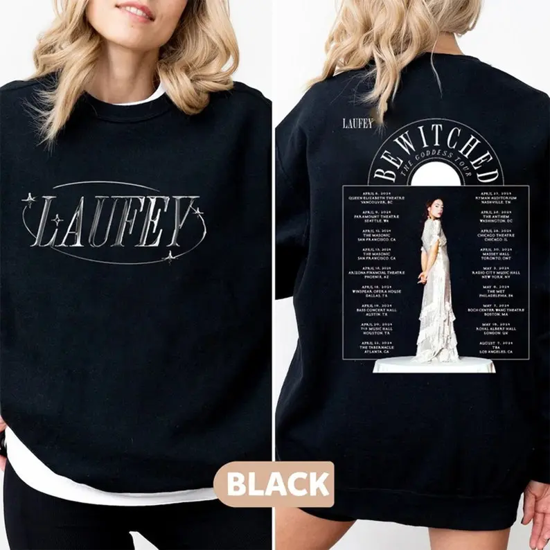 Kemeja Laufey The Bewitched Tour 2024, Kemeja Laufey Merch, Kemeja Hadiah Penggemar Laufey, Kemeja Laufey Vintage