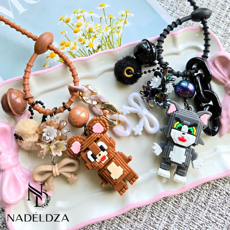Product Introduction of Nadeldza Bag Charm Karakter Tom n Jerry Legoo Kartun Lucu Bunyi Lonceng/ Gantungan Tas Kartun Kucing Lucu 5