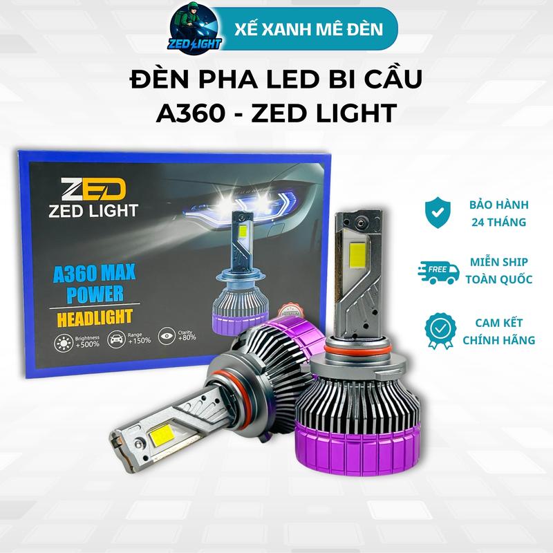  Siêu Đèn Pha LED A360 ZED LIGHT - Công Suất Siêu Mạnh 180W Ánh Sáng Rộng Chiếu Xa 200m - Chuyên Lắp Oto - Bảo Hành 3 Năm 