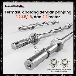 Peralatan batang barbell standar Peralatan kebugaran lengkung dan lurus  barbell,angkat beban, dumbbell
