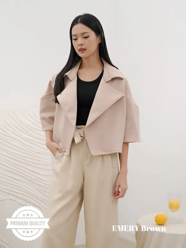 Cammomile NEW BERRY EMERY outer corduray lengan polos 2307011 atasan wanita kekinian jaket wanita korean style 7