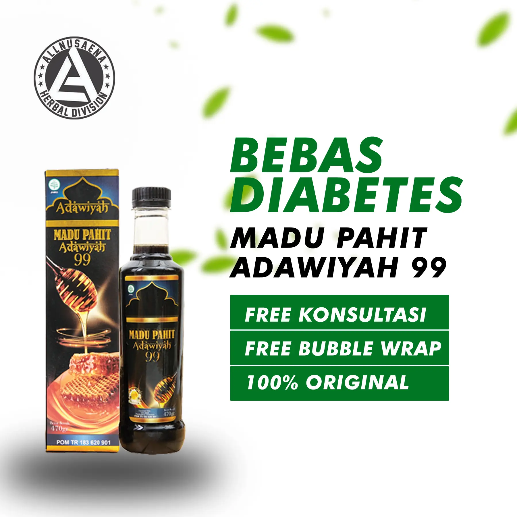 MADU PAHIT ADAWIYAH99 470GR ASLI HUTAN 100% HERBAL