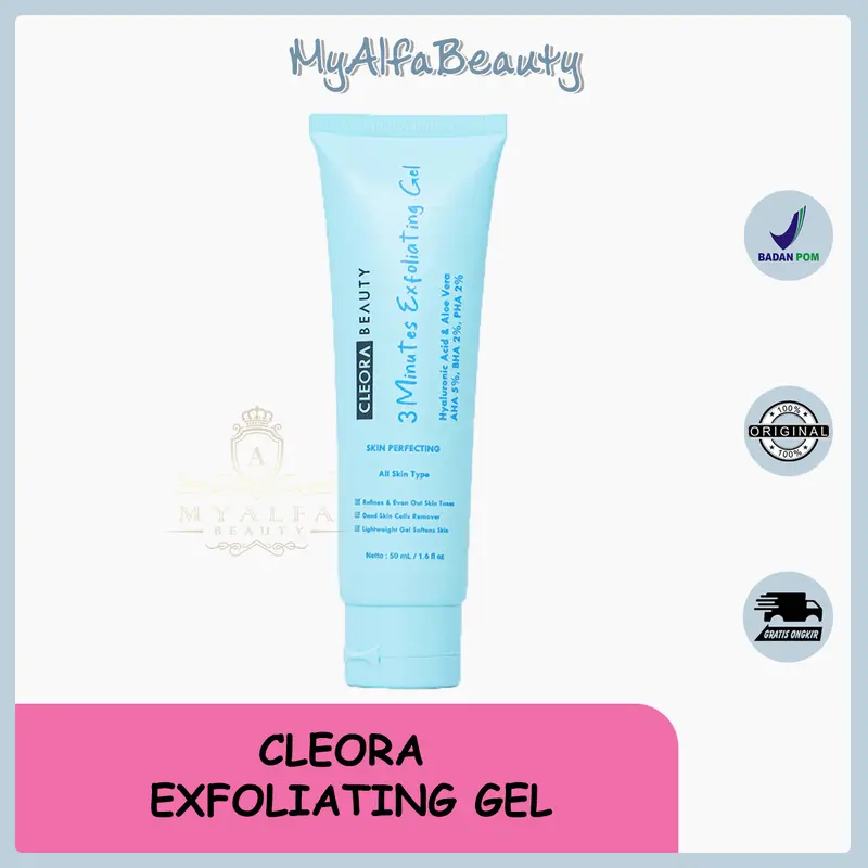 [READY] Cleora Exfoliating Gel 50gr With AHA BHA PHA - Exfoliasi Wajah Untuk Wanita Pria With Niacinamide 0