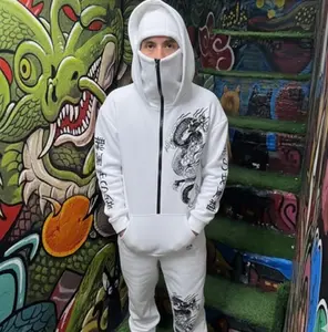Jaket Balaclava Naga Ziper Hoodie Boxy 1 Set - Gaya Stylish & Nyaman untuk Berbagai Aktivitas - Bahan Balaclava dan Hoodie - Tampilan Modis dan Fungsional