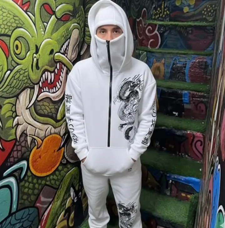 Jaket Balaclava Naga Ziper Hoodie Boxy 1 Set - Gaya Stylish & Nyaman untuk Berbagai Aktivitas - Bahan Balaclava dan Hoodie - Tampilan Modis dan Fungsional