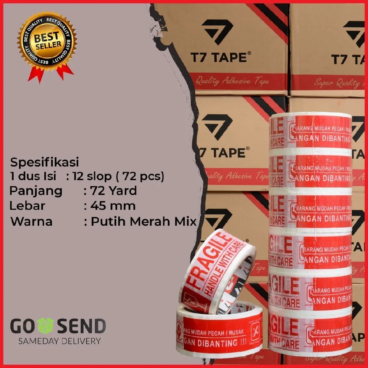LAKBAN FRAGILE MERAH