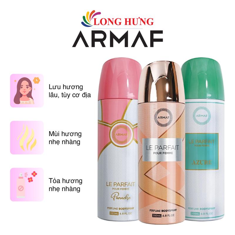Xịt khử mùi làm thơm cơ thể Armaf Le Parfait (200ml)