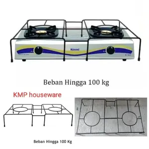 Tangkringan besi Kompor rinnai 1 dan 2 Tungku Hitam