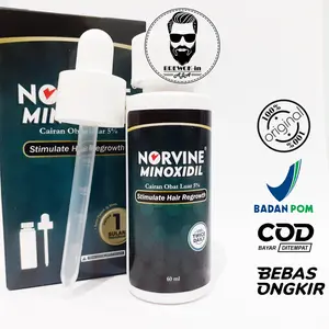 TERLARIS COD | Penumbuh Rambut/Brewok Minoxidil 5% 60ml Norvine Original
