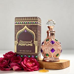 女性用アラブ香水 15mL、高品質なフローラルフレグランス、長時間持続（24時間）、デートやパーティーに最適、ギフトにもおすすめ