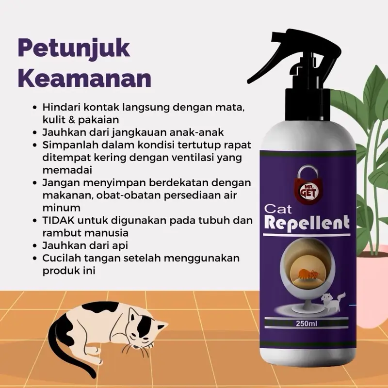 Cairan Pengusir Kucing Bahan Alami, Parfum Pengusir Kucing 250 ml 4