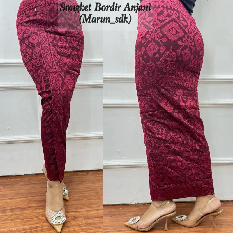 KAMEN JADI SONGKET BORDIR  BENANG ALAM STRAIT - Produk Unik dan Menarik 3