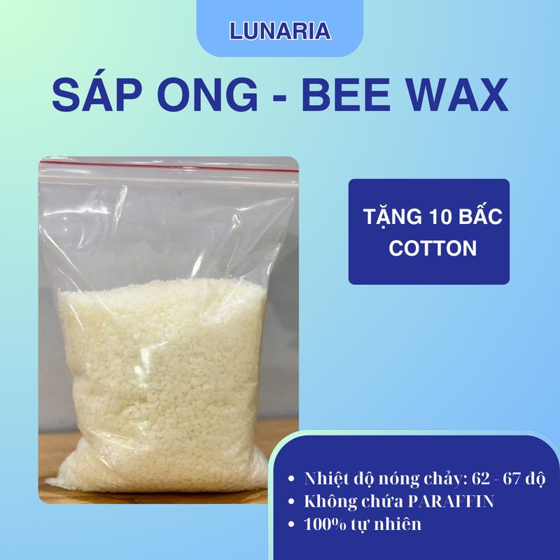  1kg sáp ong trắng tự nhiên làm nến thơm xà phòng son môi 