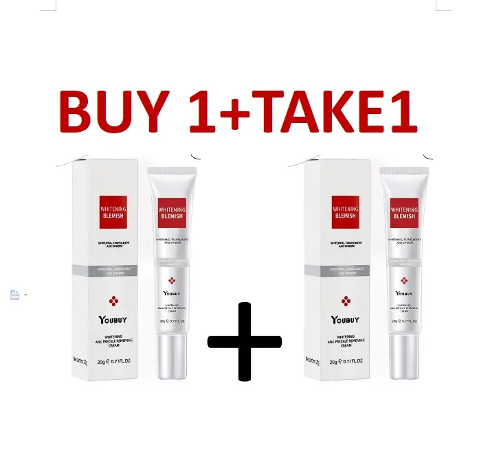 【BUY ONE TAKE ONE】Youbuy Freckle Cream Whitening Remove Sunburn Freckles Whitening Skin Rejuvenation Fade Light Despeckle Cream 20G