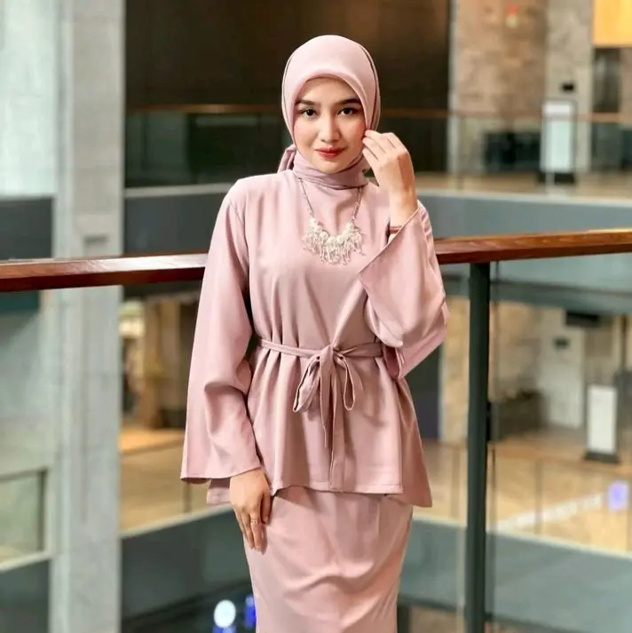 TERBARU!!! ALESHA KURUNG One set baju kondangan simple elegan bridesmaid dress baju melayu bahan satin velvet polos Muslim Gamis Wanita Setelan Mewah Linen Dewasa Pesta Lebaran Celana Remaja Panjang Kulot Silk Outer