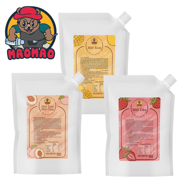 TOP Gấu MaoMao - Mứt Dạng Túi 1kg Vị: Đào / Dâu Xoài Lá Dứa Chanh Dây Mật Ong…