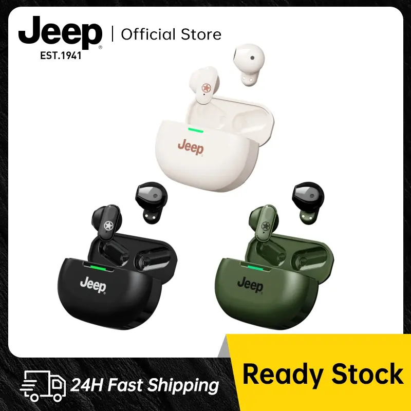 Jeep JP EW011 TWS Bluetooth Headphones Wireless Earbuds, Simple Headphones Bluetooth 5.3 Earbuds with Stereo Bass, In-Ear Bluetooth Headphones with Noise Canceling Microphone, IPX5 Waterproof Sports Headphones, 20 Hours Playback for Android iOS