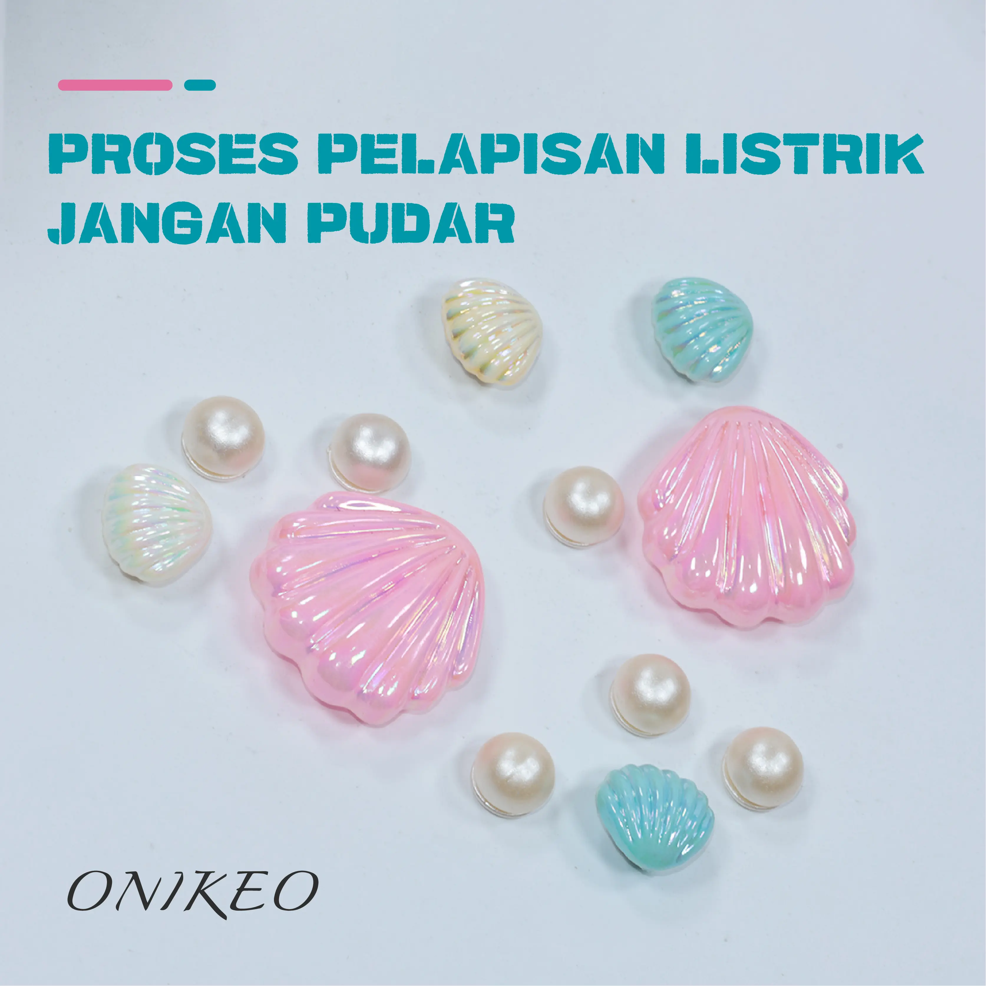Onikeo Mutiara aksesoris cangkang12pk, Proses pelapisan listrik Jangan pudar, Aksesoris sesuai keinginian